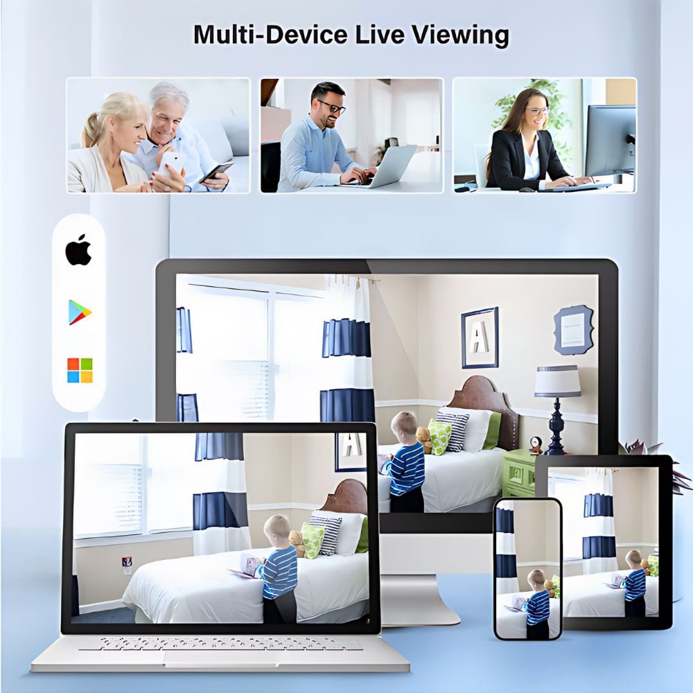 Home Security Surveillance Camera with Two Way Microphone - Merchandise Plug