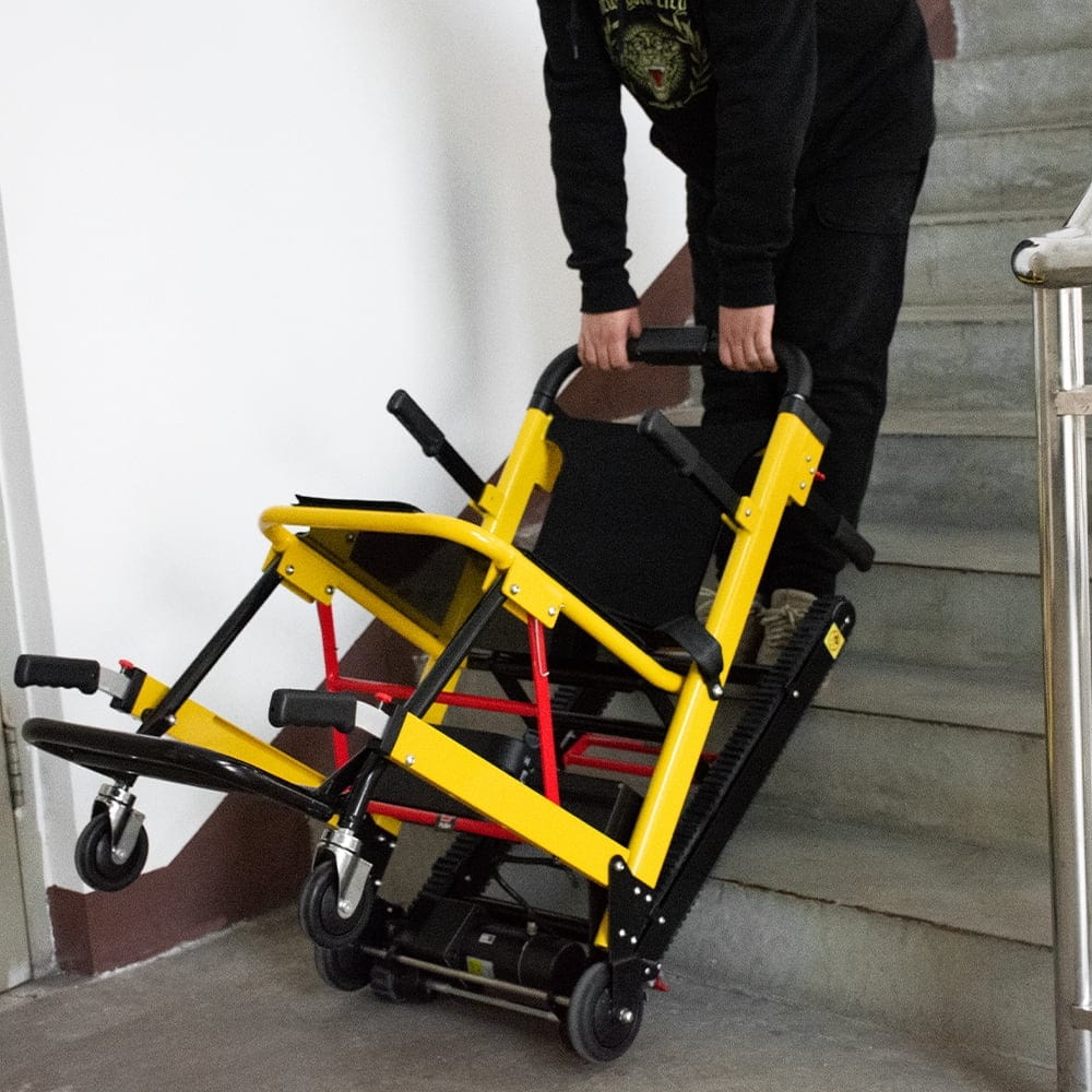 Motorized Stair Climbing Wheelchair Lift – Portable Electric Chair for Elderly & Seniors - Merchandise Plug