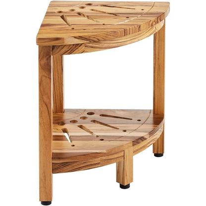 Premium Wooden Teak Shower Corner Bench Seat - Merchandise Plug