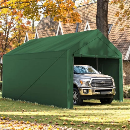 Large Portable Enclosed Covered Carport Canopy Garage Tent - Merchandise Plug