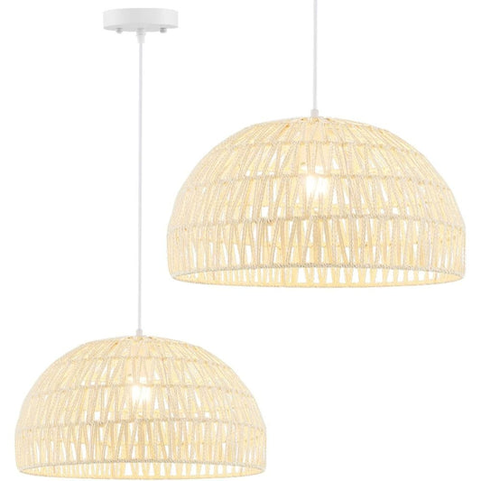 Elegant LED Rope Pendant Chandelier Light Lampshade - Merchandise Plug