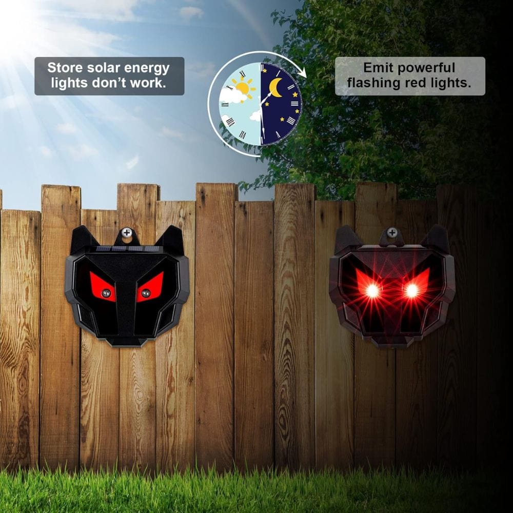 Solar Powered Outdoor Nocturnal Animal Repeller 2PCS - Merchandise Plug