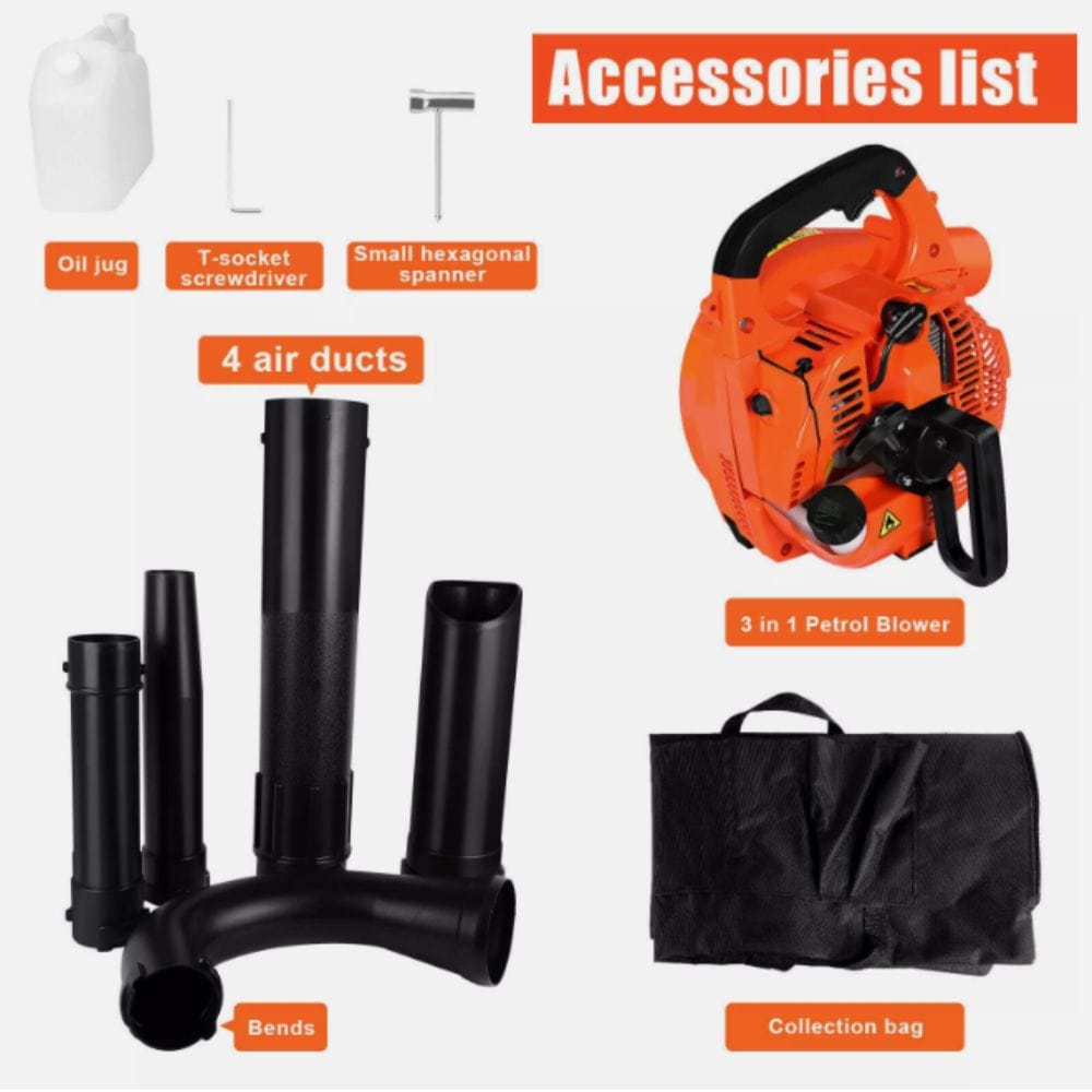 3-In-1 Gas Powered Leaf Vacuum Mulcher Blower - Merchandise Plug