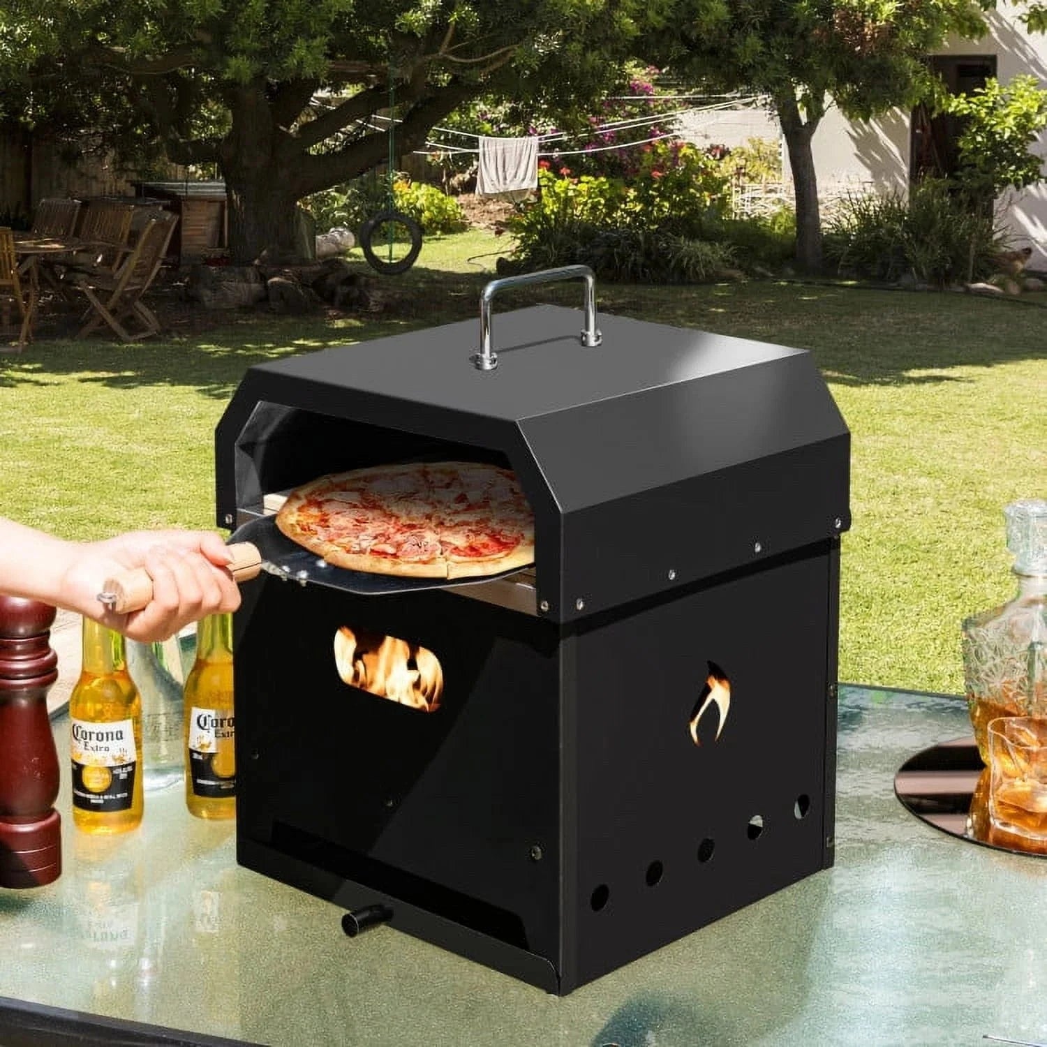 Portable Outdoor Wood Fired Pizza Oven for Backyard Cooking - Merchandise Plug
