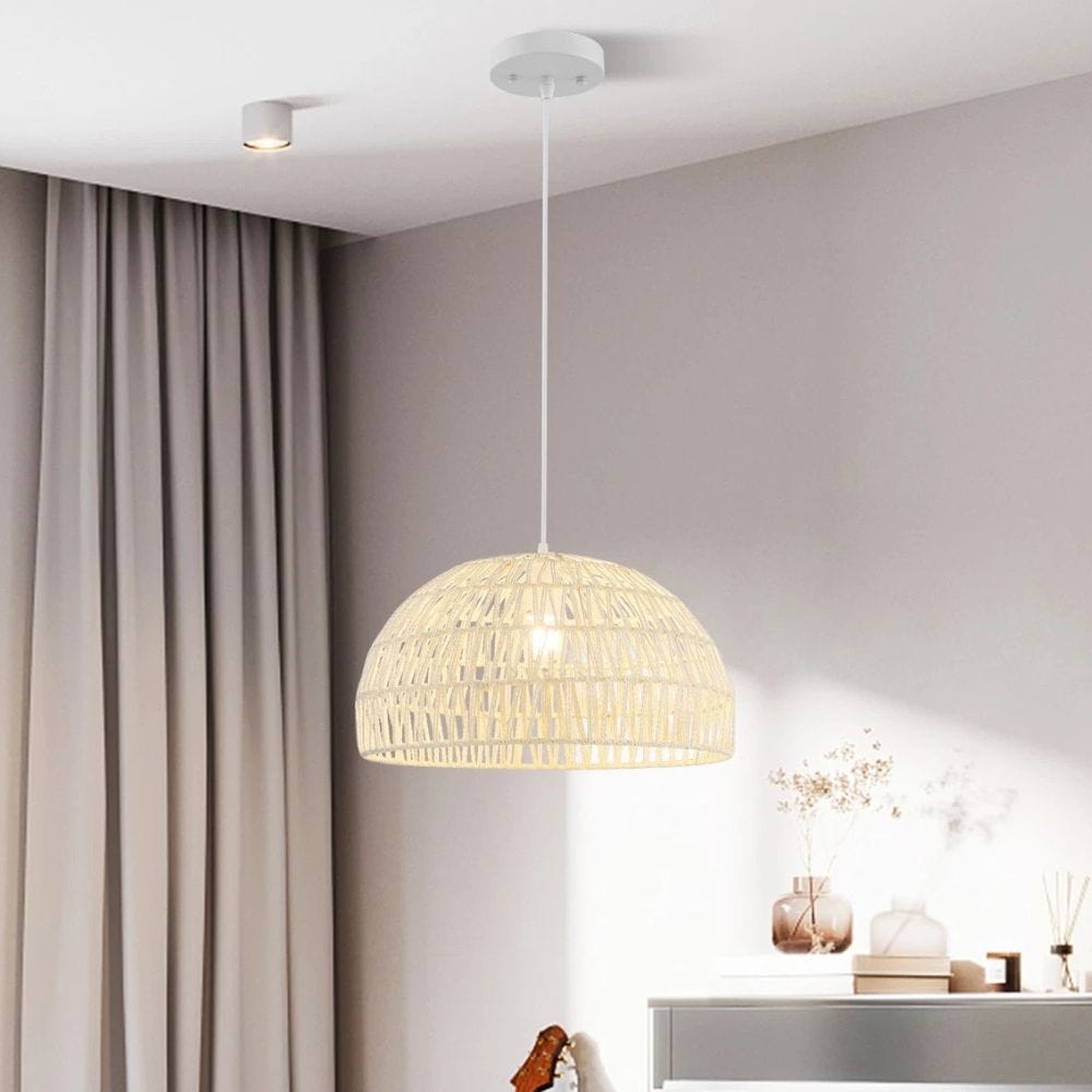 Elegant LED Rope Pendant Chandelier Light Lampshade - Merchandise Plug