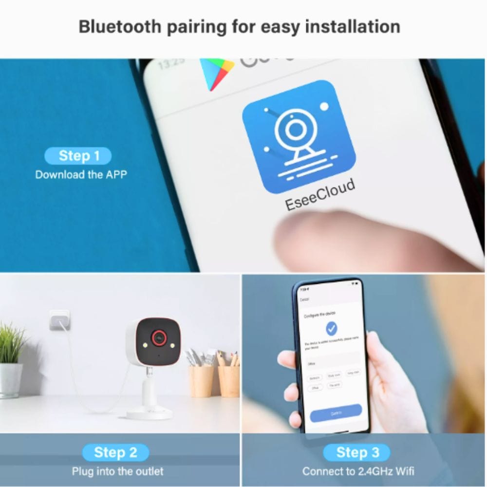 Home Security Surveillance Camera with Two Way Microphone - Merchandise Plug