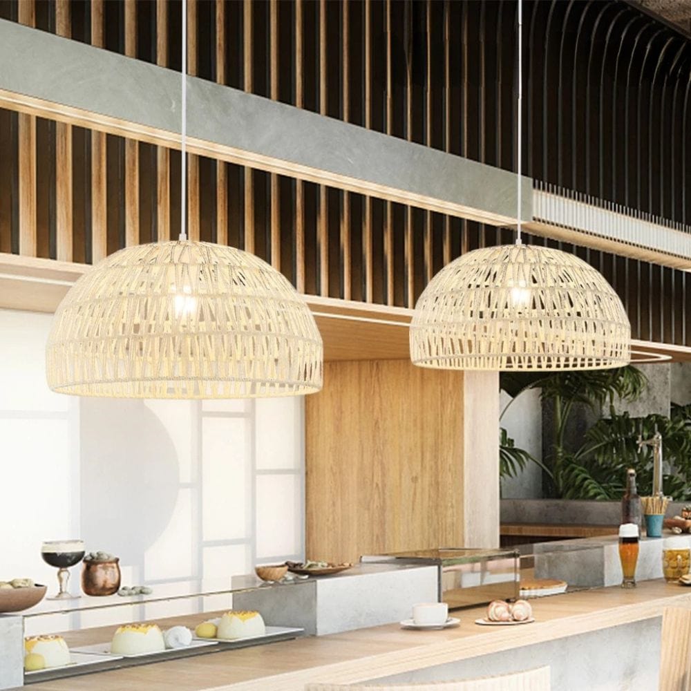 Elegant LED Rope Pendant Chandelier Light Lampshade - Merchandise Plug