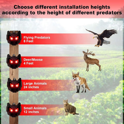 Solar Powered Outdoor Nocturnal Animal Repeller 2PCS - Merchandise Plug