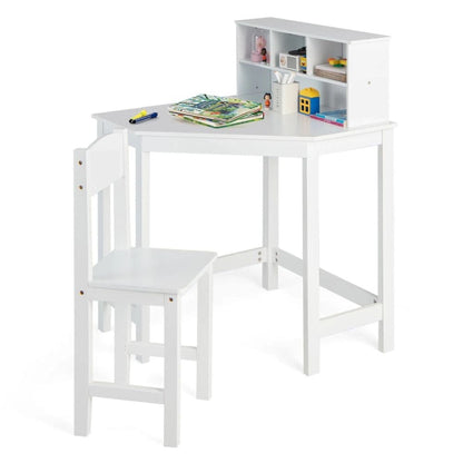 Kids Corner Wooden Activity Study Desk And Chair Set - Merchandise Plug