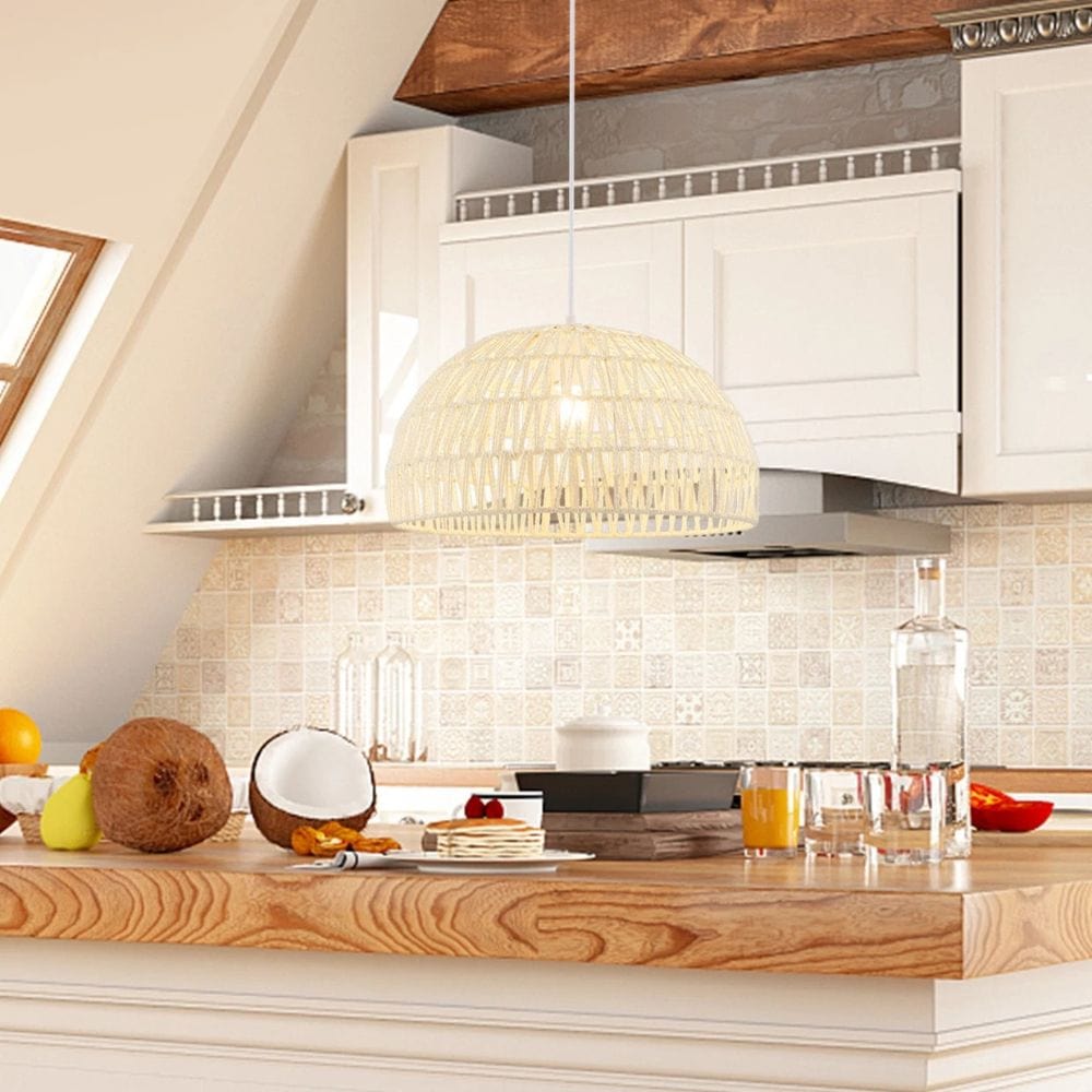 Elegant LED Rope Pendant Chandelier Light Lampshade - Merchandise Plug