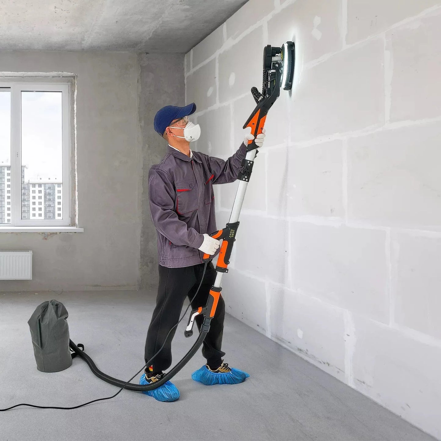 Heavy Duty Drywall Pole Vacuum Wall Sander Tool - Merchandise Plug