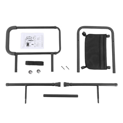 Heavy Duty Bed Guard Rail for Elderly Adults – Metal Bed Safety Rail with Storage Pouch - Merchandise Plug