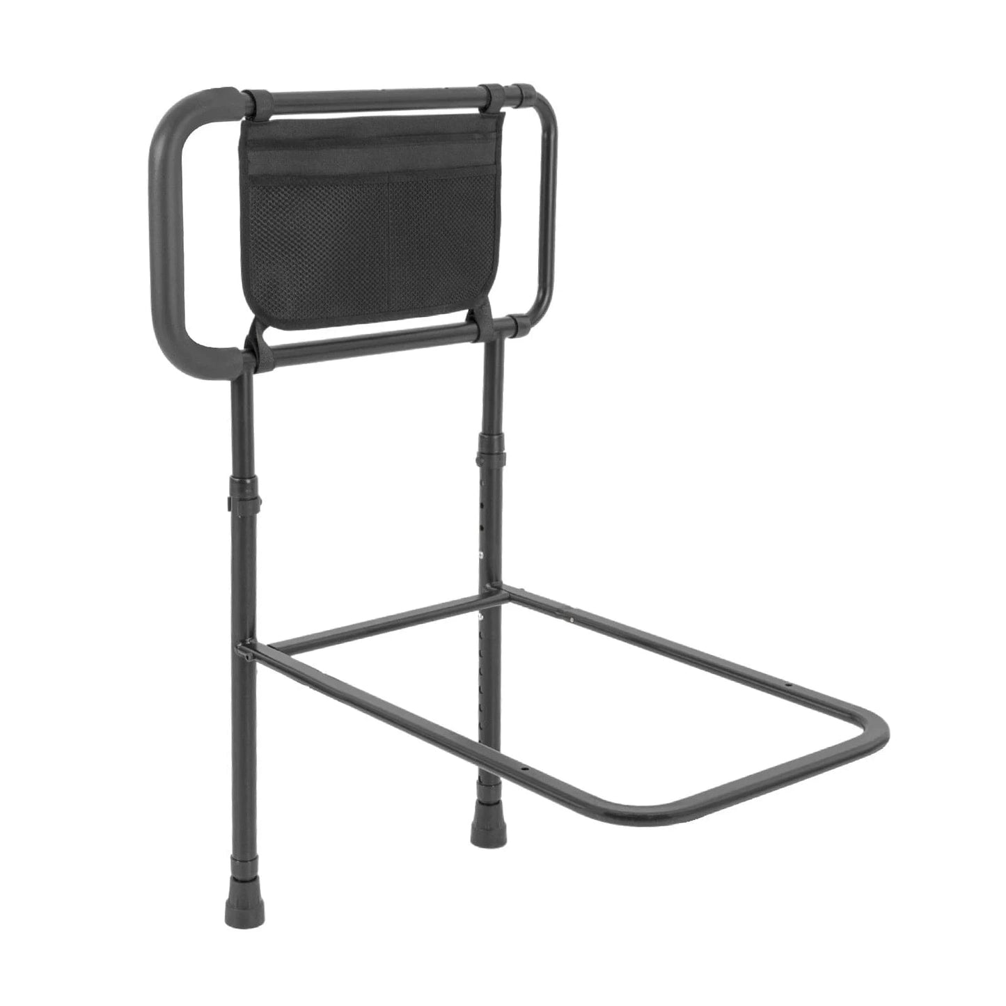 Heavy Duty Bed Guard Rail for Elderly Adults – Metal Bed Safety Rail with Storage Pouch - Merchandise Plug