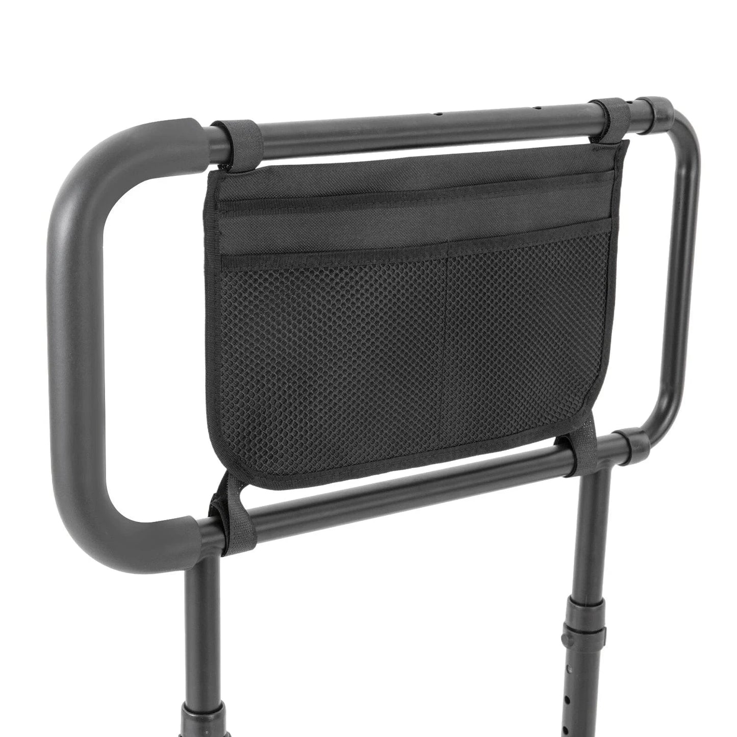 Heavy Duty Bed Guard Rail for Elderly Adults – Metal Bed Safety Rail with Storage Pouch - Merchandise Plug