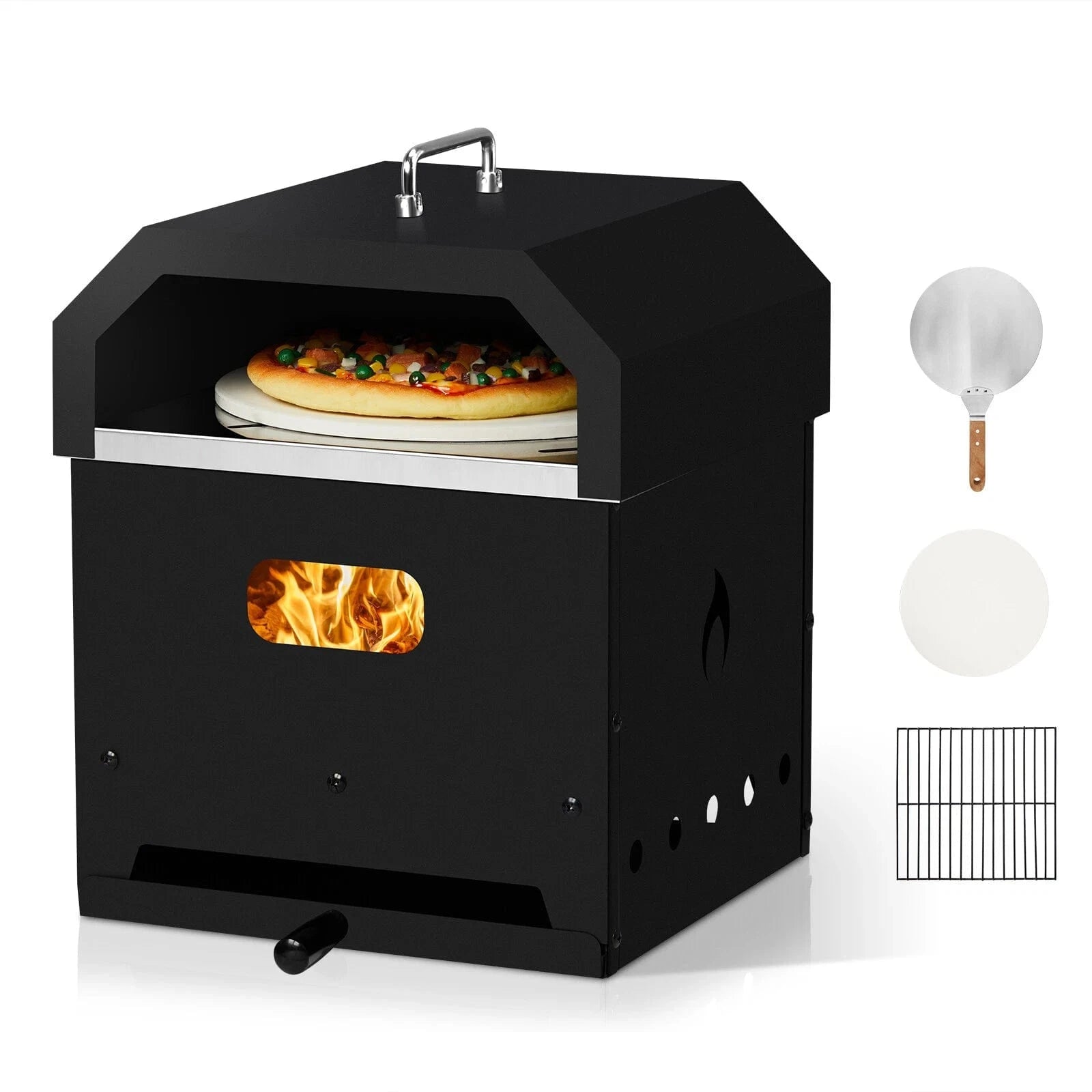 Portable Outdoor Wood Fired Pizza Oven for Backyard Cooking - Merchandise Plug