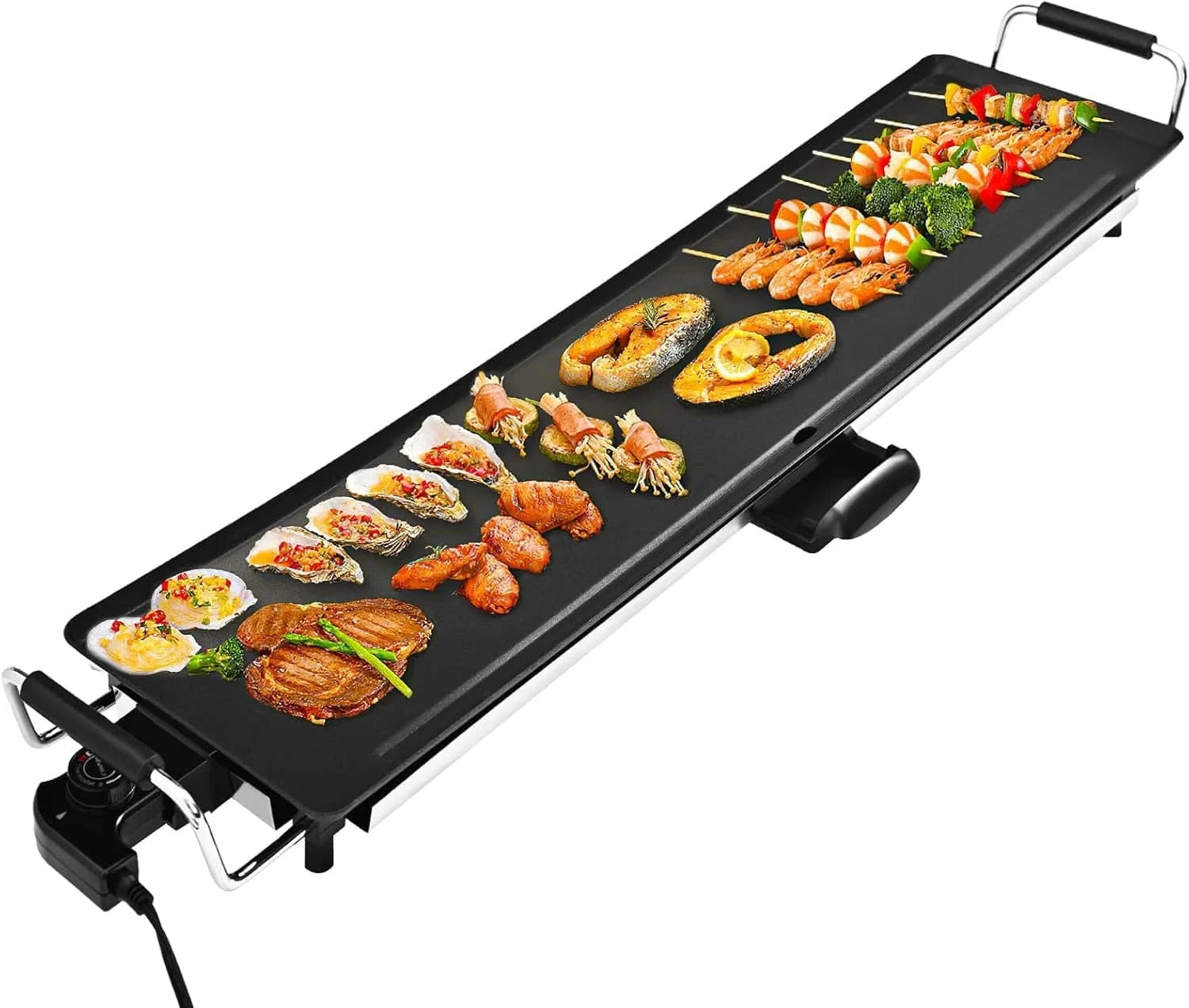 Electric Teppanyaki Table Top Grill – Portable Flat Top BBQ Griddle - Merchandise Plug