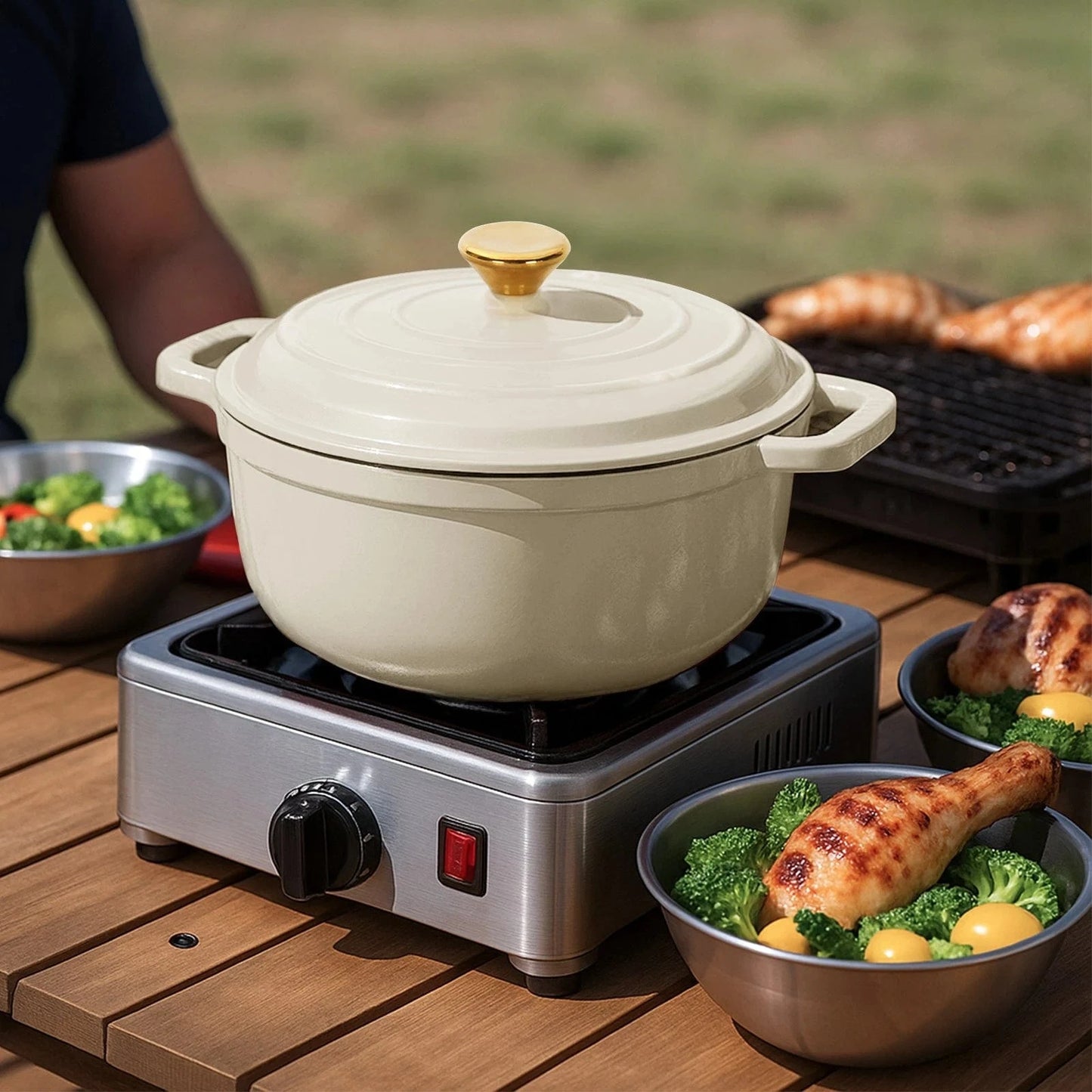 Enameled Cast Iron Dutch Oven Pot - Merchandise Plug