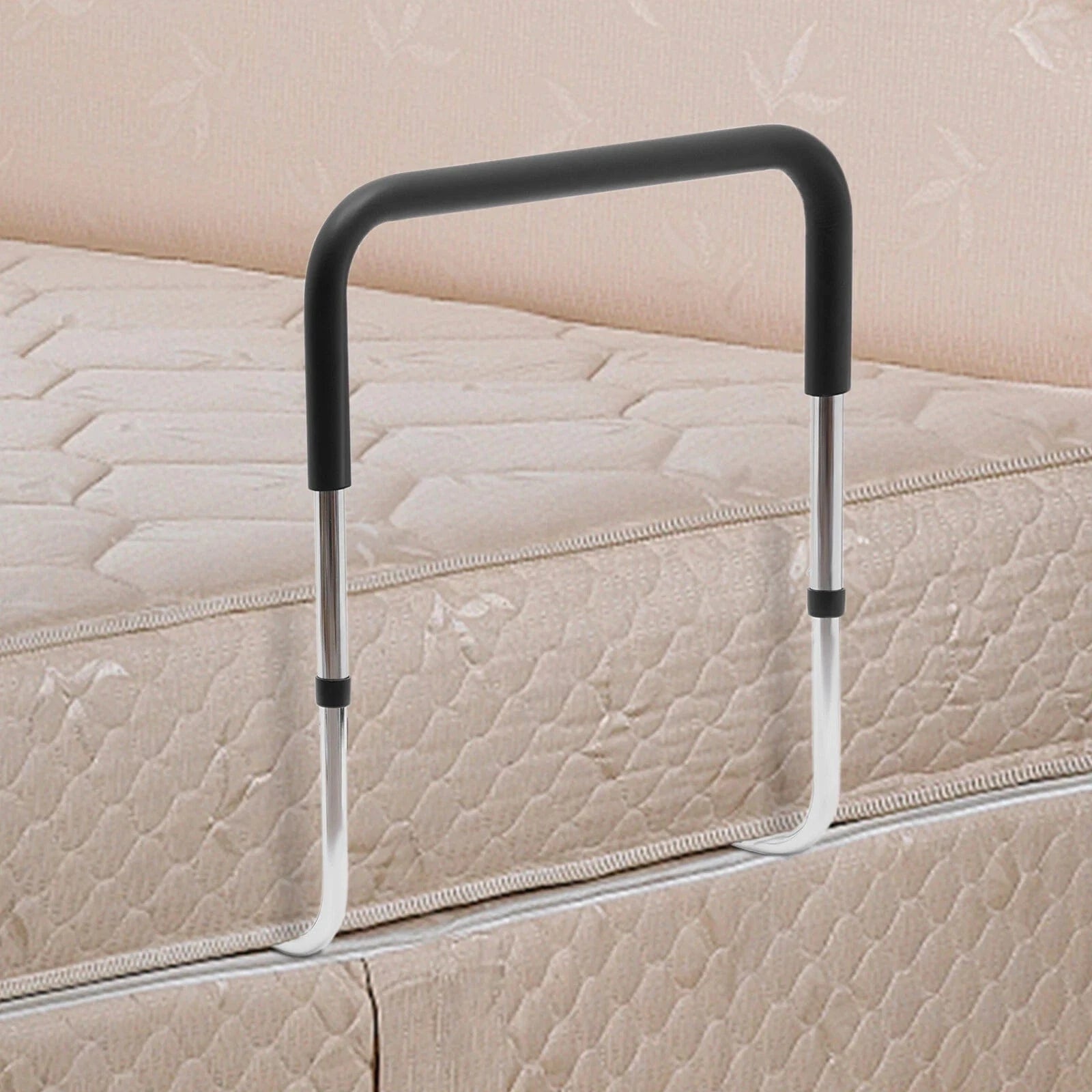Adjustable Metal Bed Assist Rail for Seniors – Portable Bed Safety Support for Adults - Merchandise Plug