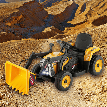 Kids Battery Powered Ride On Excavator Digger Toy 12V - Merchandise Plug