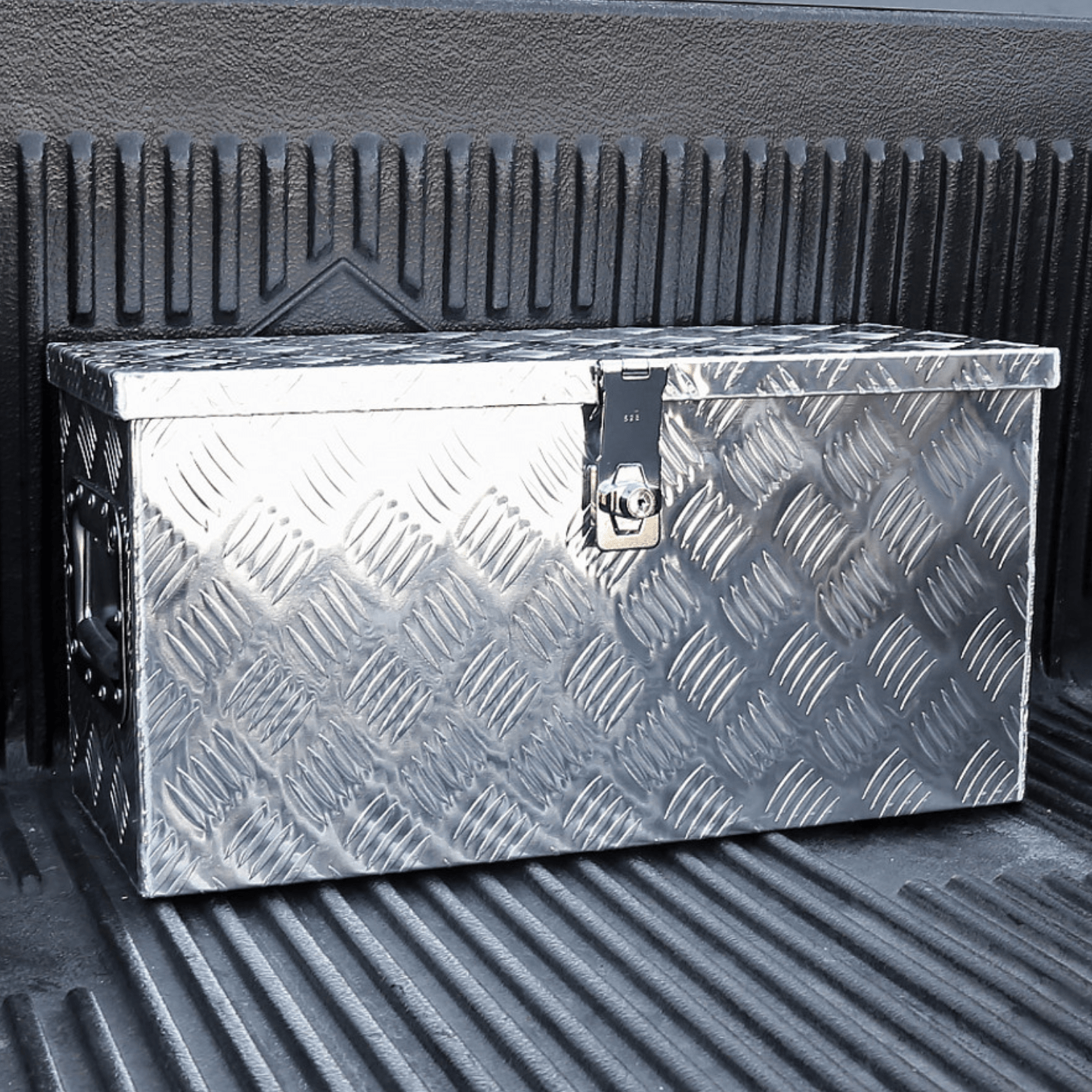 Heavy Duty Full Size Aluminum Truck Bed Tool Storage Chest Box 30" - Merchandise Plug