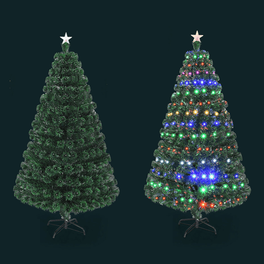 Large Green Artificial Pre Lit Home Holiday Christmas Tree 7FT - Merchandise Plug