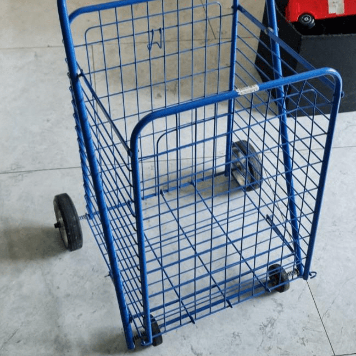 Portable Folding Wheeled Grocery Basket Shopping Cart Trolley - Merchandise Plug