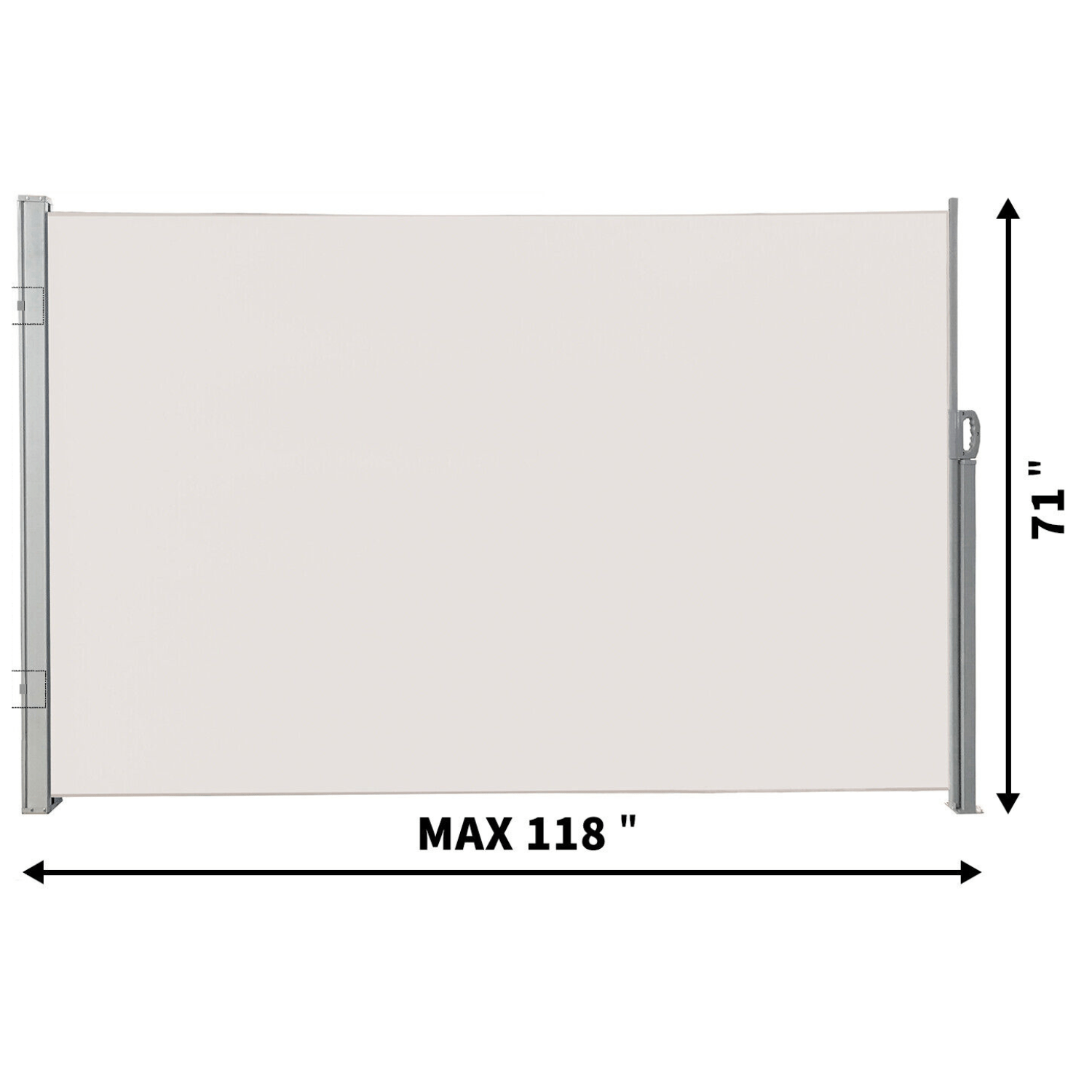 Retractable Outdoor Garden Patio Porch Deck Sunset Shade Side Awning - Merchandise Plug