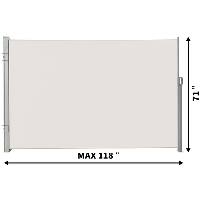 Retractable Outdoor Garden Patio Porch Deck Sunset Shade Side Awning - Merchandise Plug