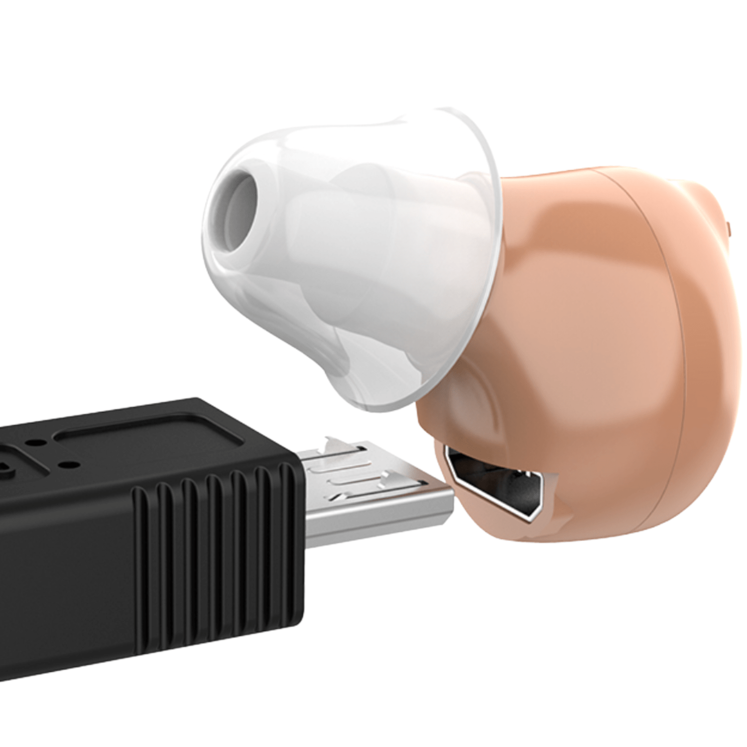 USB Rechargeable Invisible In Ear Sound Amplifier Hearing Aids - Merchandise Plug