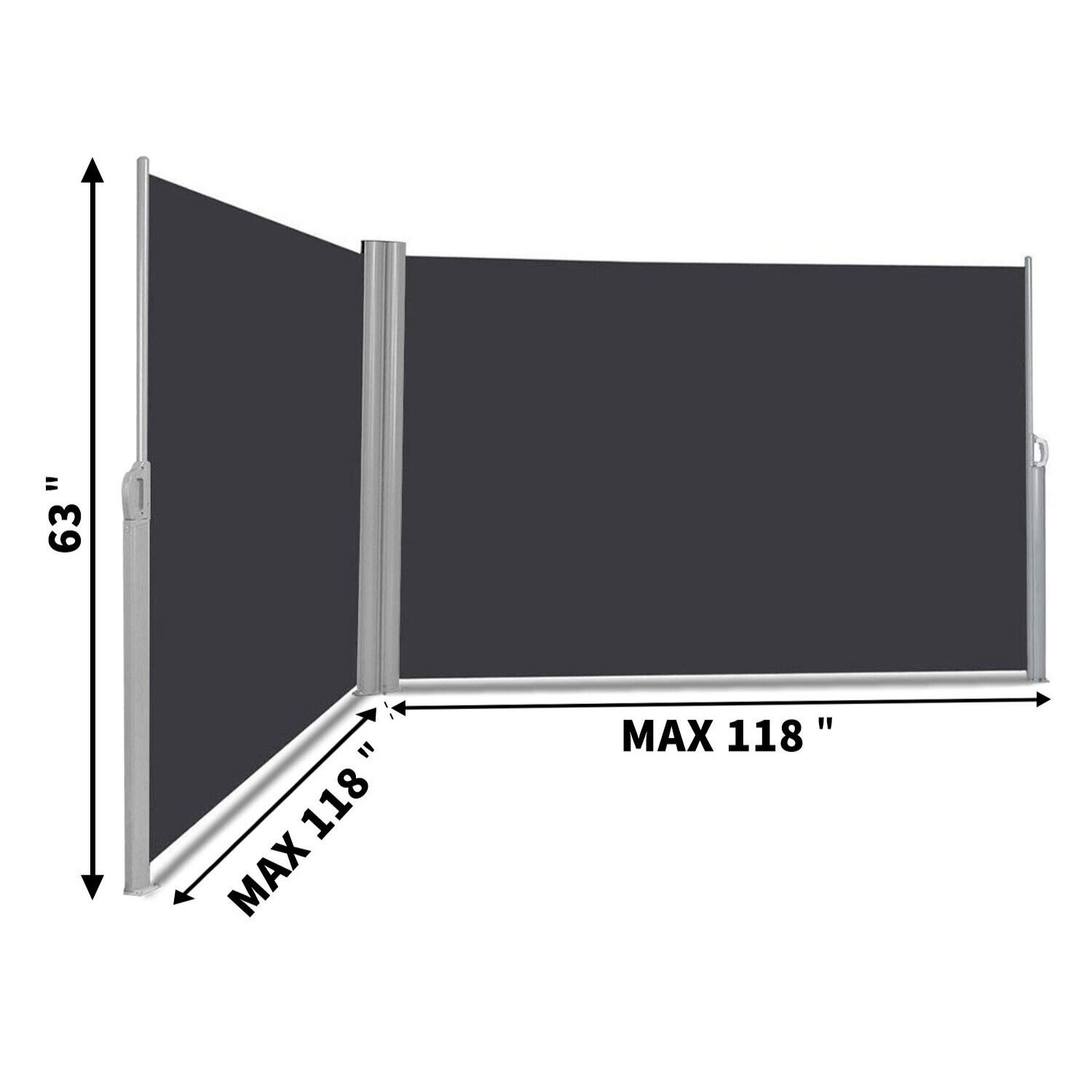 Retractable Outdoor Garden Patio Porch Deck Sunset Shade Side Awning - Merchandise Plug
