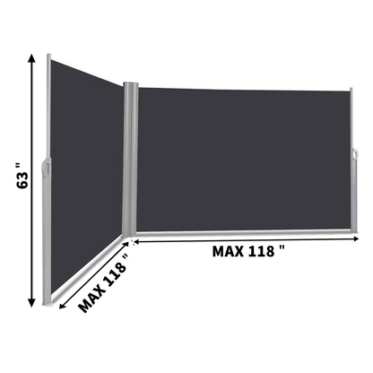 Retractable Outdoor Garden Patio Porch Deck Sunset Shade Side Awning - Merchandise Plug