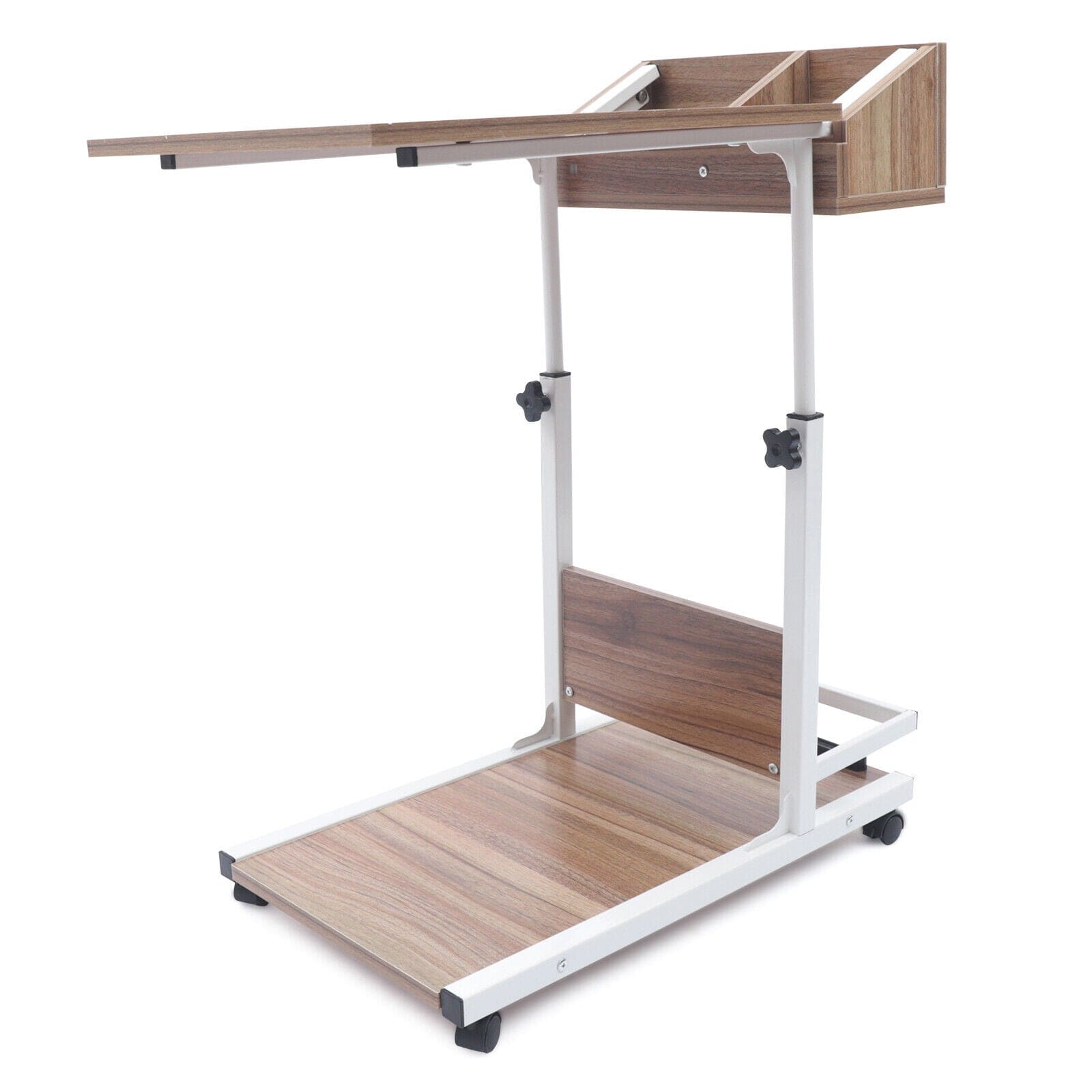 Wheeled Height Adjustable Over Bedside Sofa Coffee Work Table