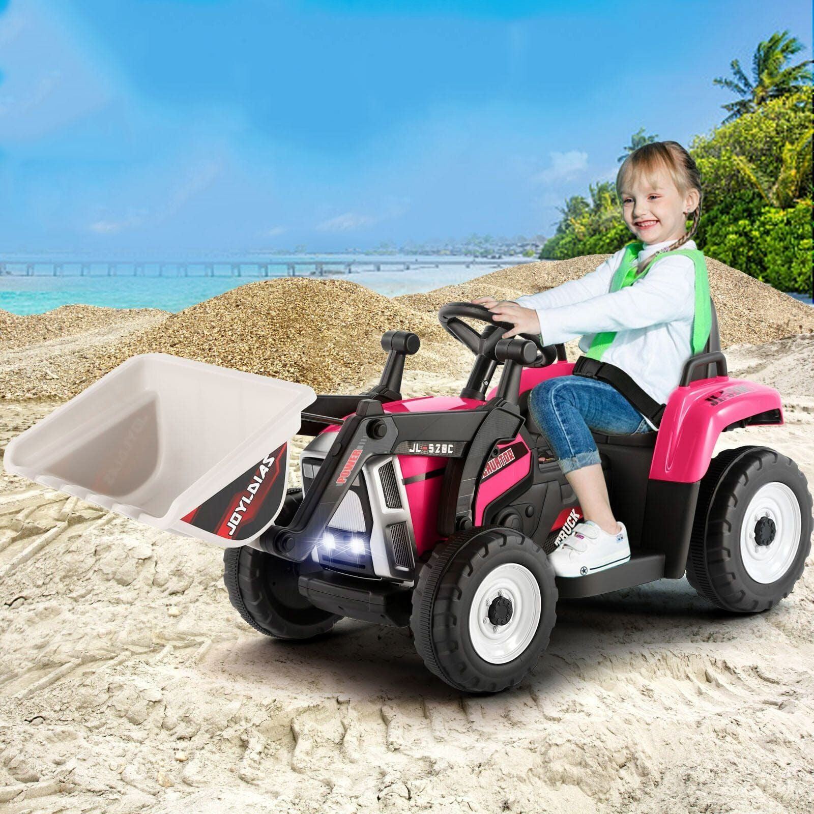 Kids Battery Powered Ride On Excavator Digger Toy 12V - Merchandise Plug