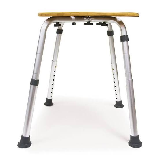 Modern Bamboo Adjustable Waterproof Corner Shower Bench Stool Seat - Merchandise Plug