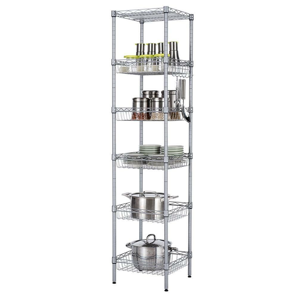 Large Capacity Kitchen Corner Shelf Storage Ingredient Organizer - Merchandise Plug