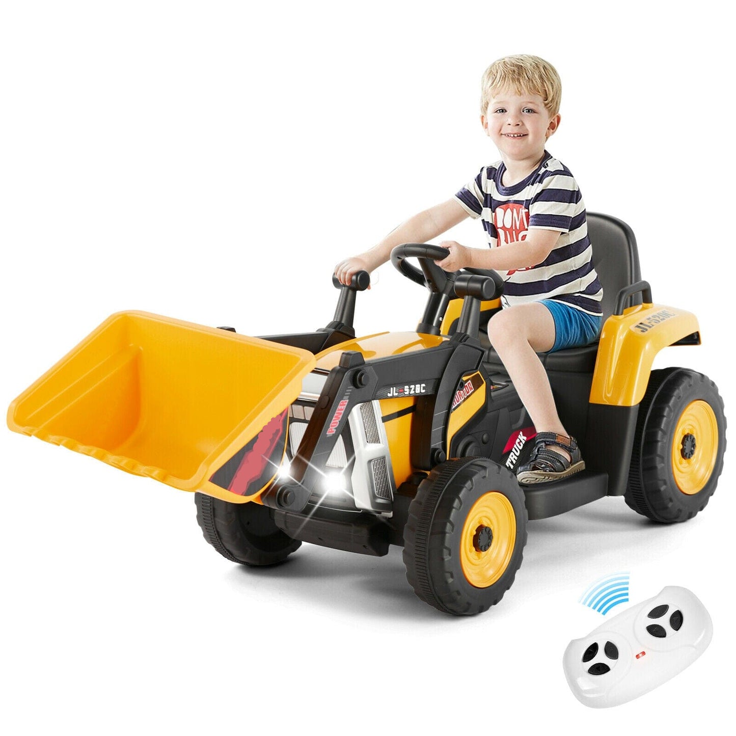 Kids Battery Powered Ride On Excavator Digger Toy 12V - Merchandise Plug