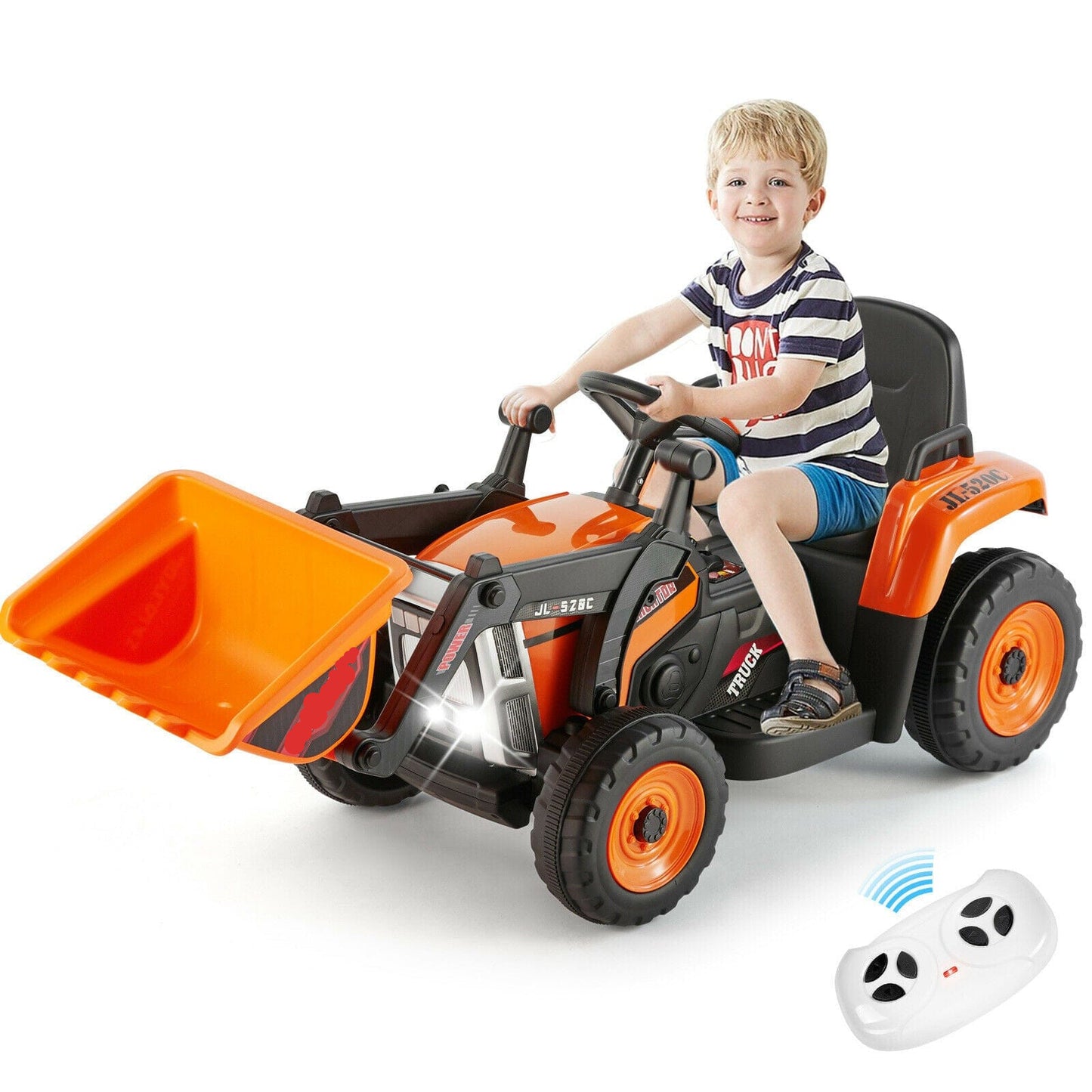 Kids Battery Powered Ride On Excavator Digger Toy 12V - Merchandise Plug