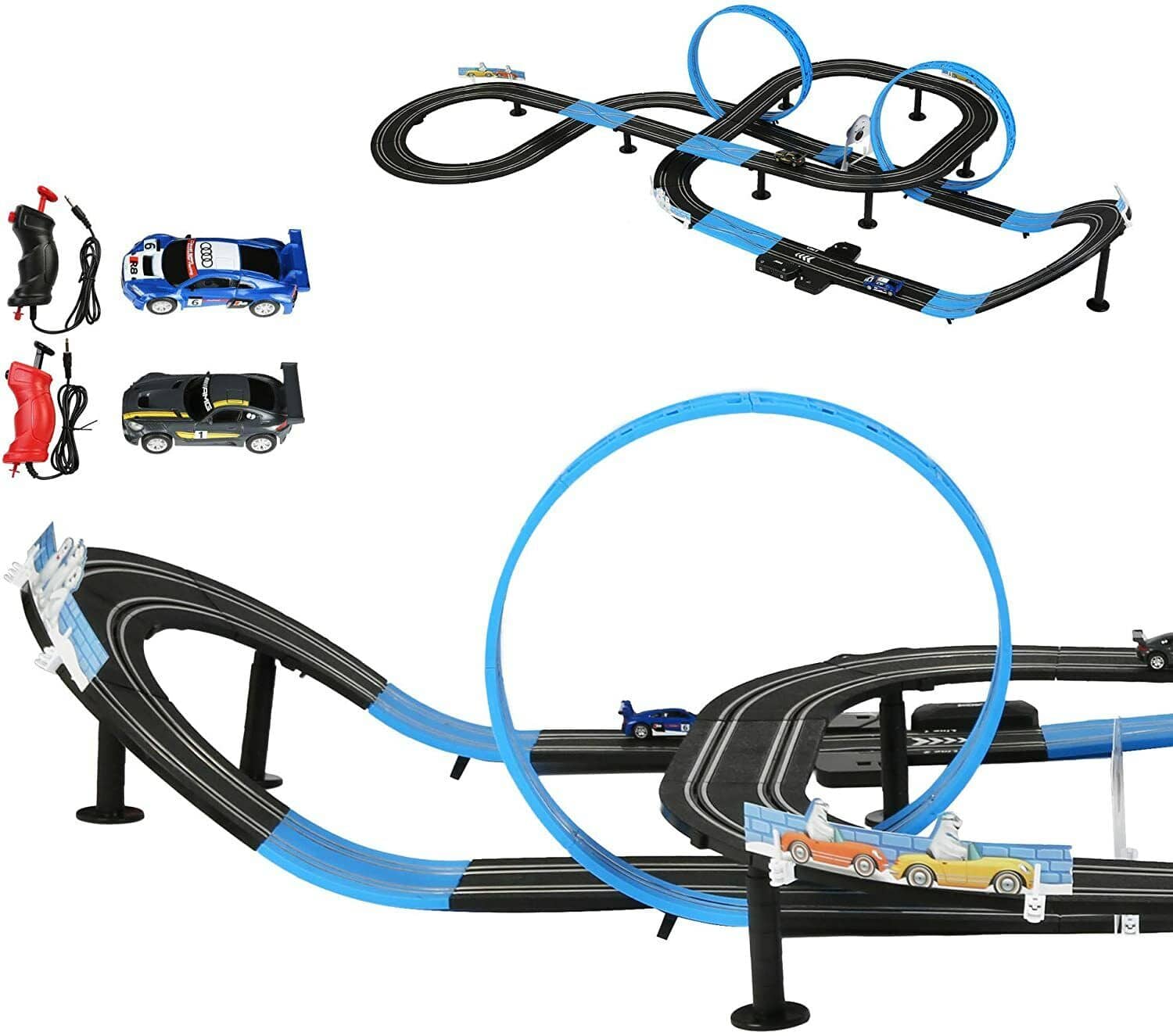 Kids Electric Speed Race Car Zoom Slot Track Toy Game Set - Merchandise Plug