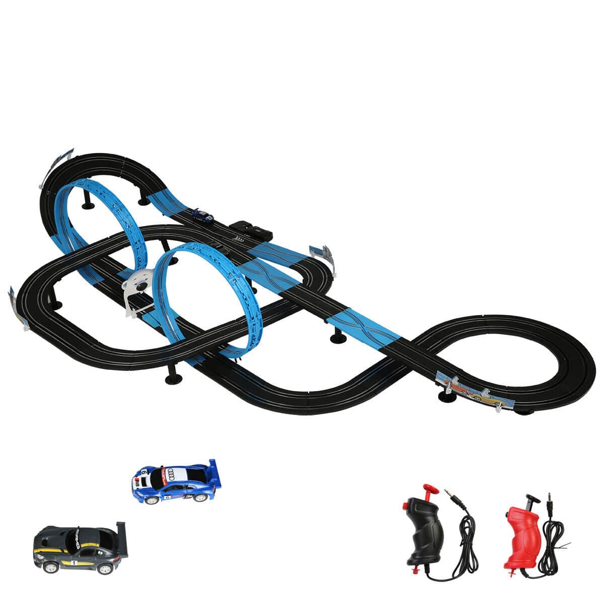 Kids Electric Speed Race Car Zoom Slot Track Toy Game Set - Merchandise Plug