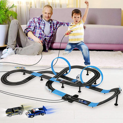 Kids Electric Speed Race Car Zoom Slot Track Toy Game Set - Merchandise Plug
