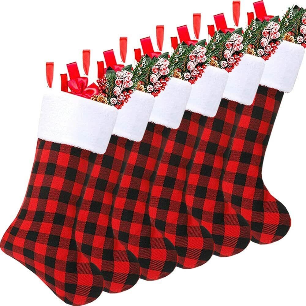 Complete Family Vintage Merry Christmas Stockings Set 6 PCS - Merchandise Plug