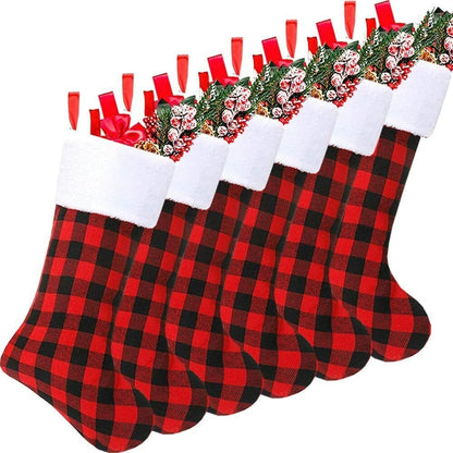 Complete Family Vintage Merry Christmas Stockings Set 6 PCS - Merchandise Plug