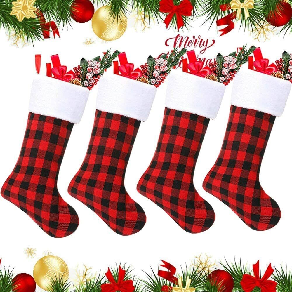 Complete Family Vintage Merry Christmas Stockings Set 6 PCS - Merchandise Plug