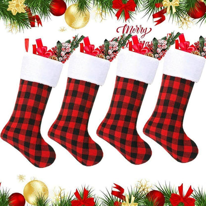 Complete Family Vintage Merry Christmas Stockings Set 6 PCS - Merchandise Plug