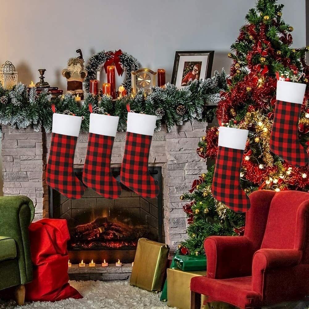 Complete Family Vintage Merry Christmas Stockings Set 6 PCS - Merchandise Plug