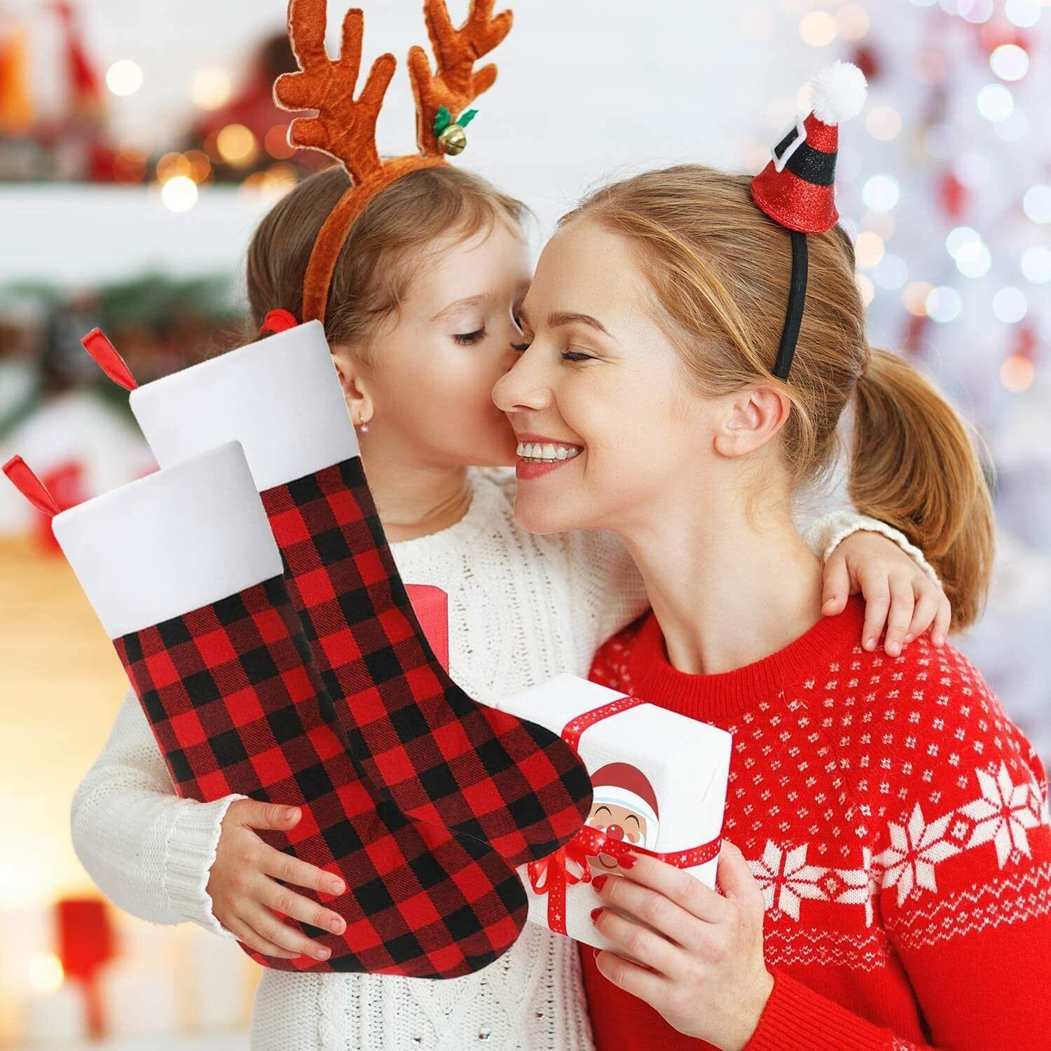 Complete Family Vintage Merry Christmas Stockings Set 6 PCS - Merchandise Plug