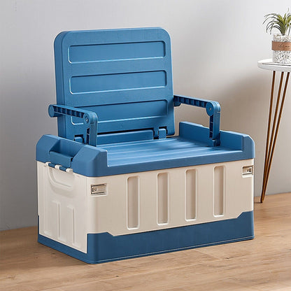 Spacious Indoor / Outdoor Collapsible Trunk Storage Bin Container With Seat - Merchandise Plug