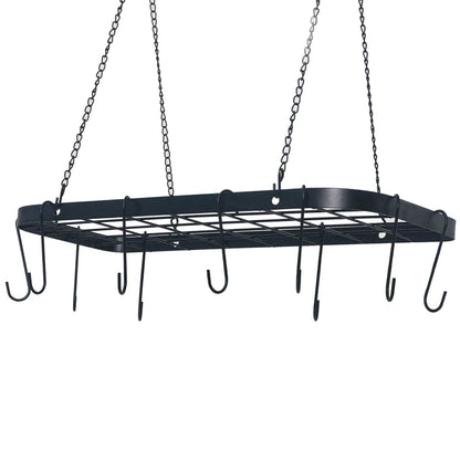 Large Capacity Rustic Pots And Pans Hanging Holder Kitchen Organizer Rack - Merchandise Plug