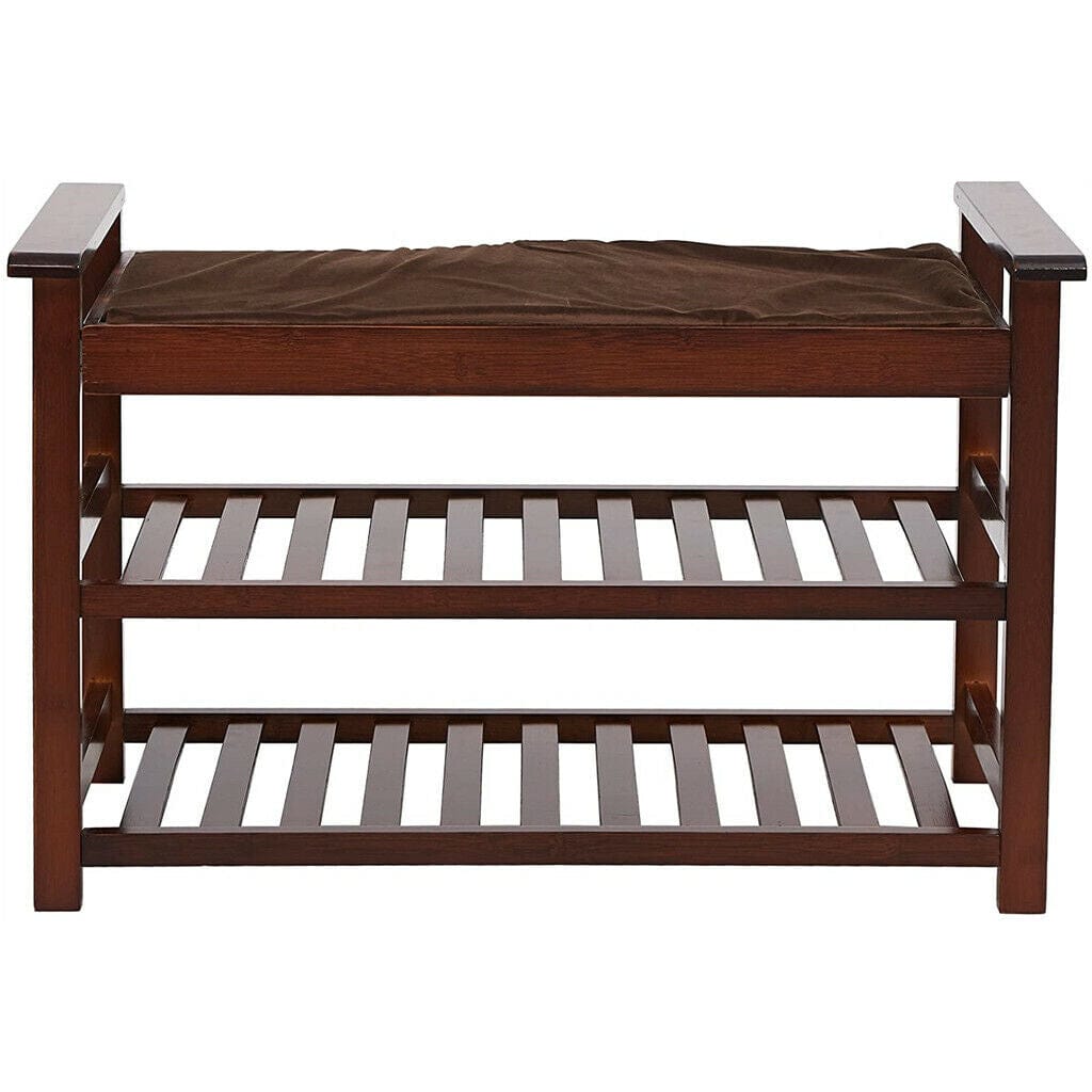 Large Capacity Cushioned Entryway Shoe Storage Rack Bench - Merchandise Plug