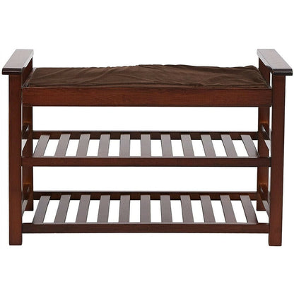 Large Capacity Cushioned Entryway Shoe Storage Rack Bench - Merchandise Plug